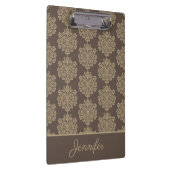 Porte-bloc Elégant motif floral chic or damassé (Swatch)