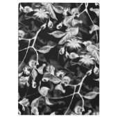 Porte-bloc Élégant noir blanc & gris floral (Dos)