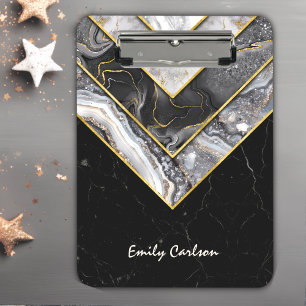 Porte-bloc Elégant noir gris unique géométrique