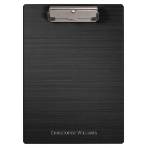 Porte-bloc Elégant noir perforé métal personnalisé