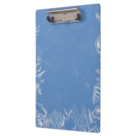 Porte-bloc Elégant océane bleu toile (Gauche)