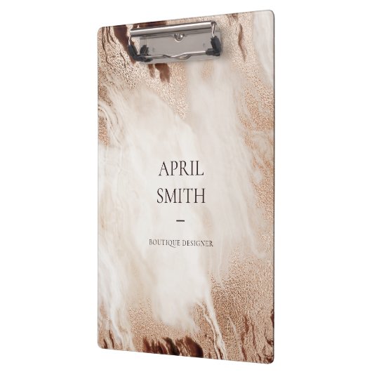 Porte-bloc Elégant Or Parties scintillant Agate Marbre Textur (Gauche)