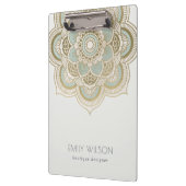 Porte-bloc Elégant Ornate Gold Foil Turquoise Turquoise Manda (Gauche)