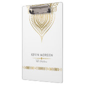 Porte-bloc Elégant Ornate Gold Paisley Mandala (Gauche)