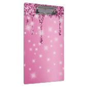 Porte-bloc Élégant pailleté rose chaud goutte à goutte (Swatch)