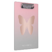 Porte-bloc Elégant papillon rose moderne en or tendance (Swatch)