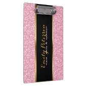 Porte-bloc Elégant Parties scintillant rose Or & Black Accent (Swatch)