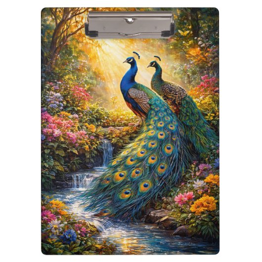 Porte-bloc Elegant Peacock Design Clipboard | (Devant)