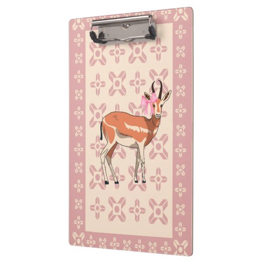 Porte-bloc Elegant Pink Doe-patterned Christmas (Gauche)