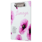 Porte-bloc Élégant Porte - bloc floral rose personnalisable (Gauche)