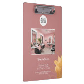 Porte-bloc Elegant Rose Ajouter Logo Texte Personnalisé Photo (Swatch)