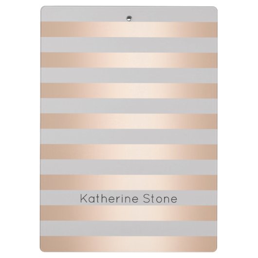 Porte-bloc Elégant Rose de poux or & Gris (Dos)