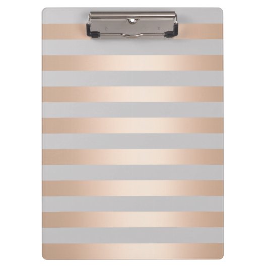 Porte-bloc Elégant Rose de poux or & Gris (Devant)