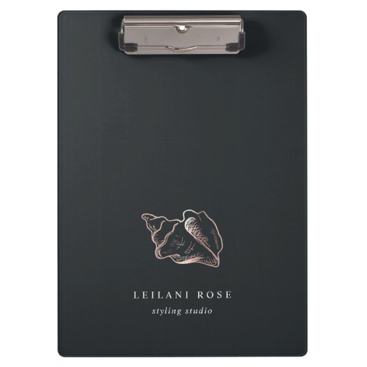 Porte-bloc Elégant Rose Gold Conch Shell personnalisé (Devant)