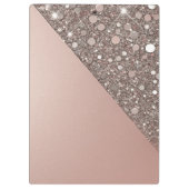 Porte-bloc Elegant Rose Gold Monogram Clipboard (Dos)