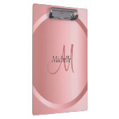 Porte-bloc Élégant Rose Gold Monogramme Modèle moderne (Swatch)