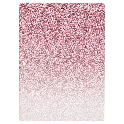 Porte-bloc Élégant Rose Parties scintillant or Girly Monogram (Dos)