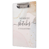 Porte-bloc Élégant rose vif abstrait personnalisé (Gauche)