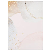 Porte-bloc Élégant rose vif abstrait personnalisé (Dos)