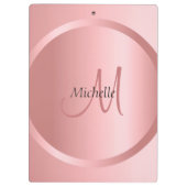 Porte-bloc Elégant Rosegold Monogram Modèle moderne (Dos)