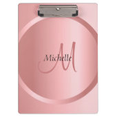 Porte-bloc Elégant Rosegold Monogram Modèle moderne (Devant)