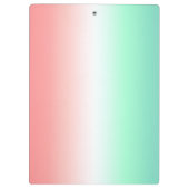 Porte-bloc Élégant rouge vert blanc dégradé Monogramme initia (Dos)