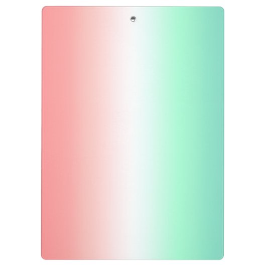 Porte-bloc Élégant rouge vert blanc dégradé Monogramme initia (Dos)