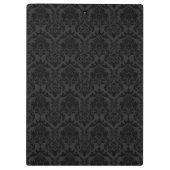 Porte-bloc Élégant ruban bleu noir et blanc Damas (Dos)