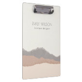 Porte-bloc Élégant Rustique Pastel Blush Kraft Mountain Wave (Swatch)