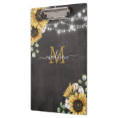 Porte-bloc Elégant rustique tournesol Eucalyptus Floral Noir (Gauche)