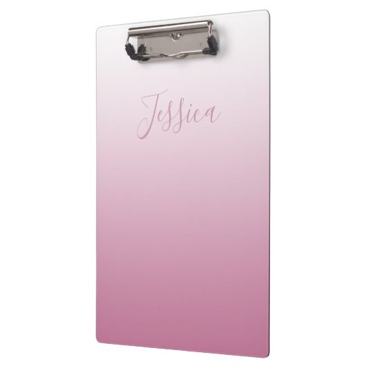 Porte-bloc Élégant script et rose modifiable (n'importe quell (Gauche)