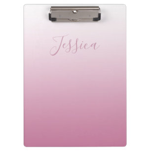 Porte-bloc Élégant Script & Ombré Rose (toute couleur) Modifi