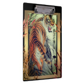 Porte-bloc Elégant tigre oriental bambou noir or orange (Swatch)