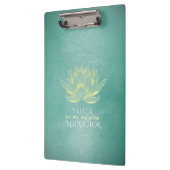 Porte-bloc Élégant Turquoise Gold Lotus Yoga instructeur de m (Gauche)