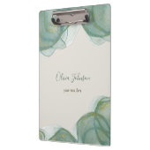 Porte-bloc Elégant Vert Parties scintillant or Aquarelle (Gauche)