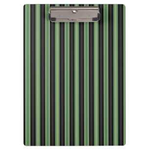 Porte-bloc Élégant Vert Sauge Olives Vintage Noir Rayures 3D 