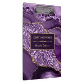 Porte-bloc Élégant violet et or Parties scintillant agate océ (Swatch)