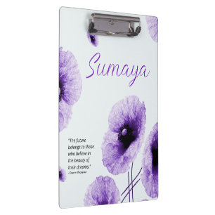 Porte-bloc Élégant Violet Floral Porte - bloc personnalisable
