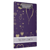 Porte-bloc Élégant violet moderne Motif de coeur (Swatch)