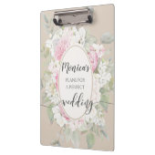 Porte-bloc Élégant Wedding planner Floral Roses & Peonies (Gauche)