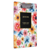 Porte-bloc Elégante aquarelle fleurs noir or professionnel (Swatch)