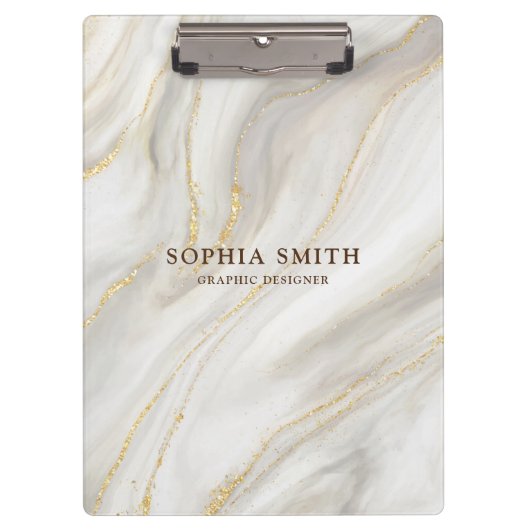 Porte-bloc Élégante Arrière - plan Marbre Parties scintillant (Devant)