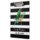 Porte-bloc Elégante Blancs Noirs Avec Oiseau Et Foules (Gauche)