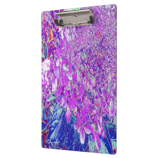 Porte-bloc Élégante Hydrangée violette et bleu limelight (Gauche)