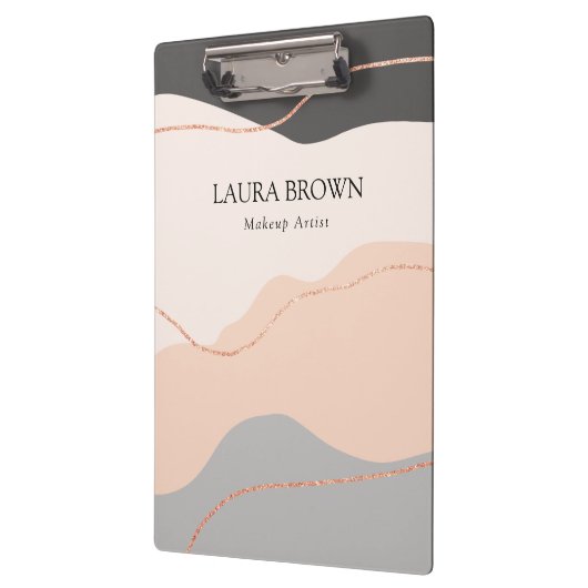 Porte-bloc Élégante parties scintillant d'or rose abstrait mi (Gauche)