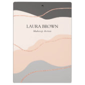 Porte-bloc Élégante parties scintillant d'or rose abstrait mi (Dos)