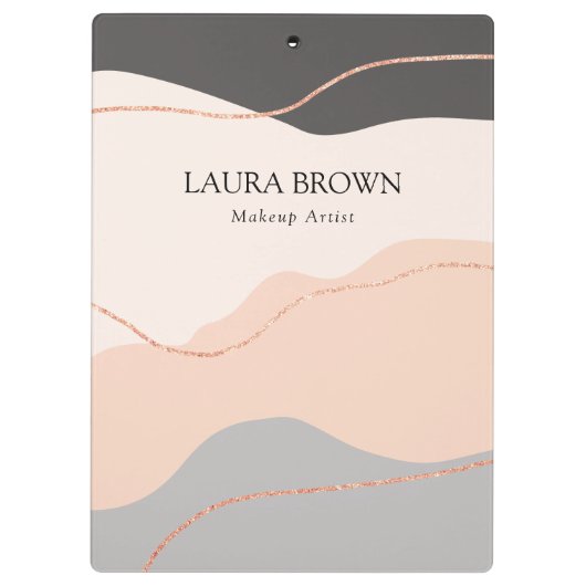 Porte-bloc Élégante parties scintillant d'or rose abstrait mi (Dos)