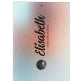 Porte-bloc Elégante photo et nom Modèle Orange Parties scinti (Dos)