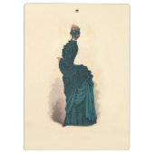 Porte-bloc Élégante robe victorienne bleue (Dos)