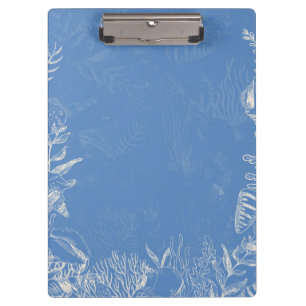 Porte-bloc Élégante toile bleue océane